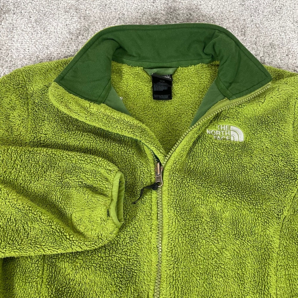 North Face Fleece Jacket Womens Medium Osito Full Zip  Lime Green Activewear